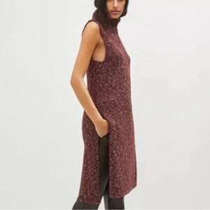 Anthropologie Burgundy Midi Dress